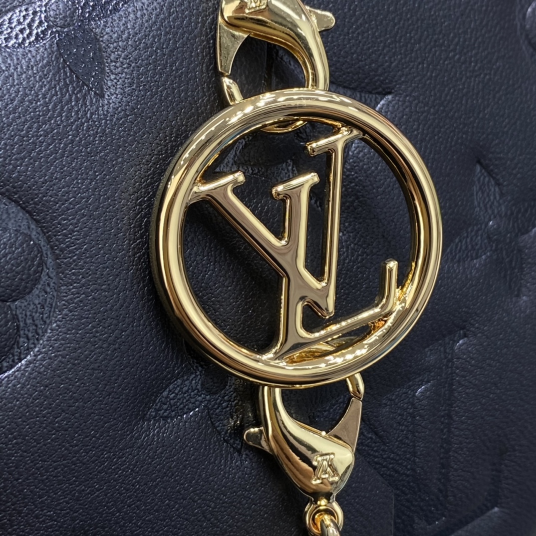 Louis Vuitton POCHETTE COUSSIN Handbag Monogram Embossed M80742 Black